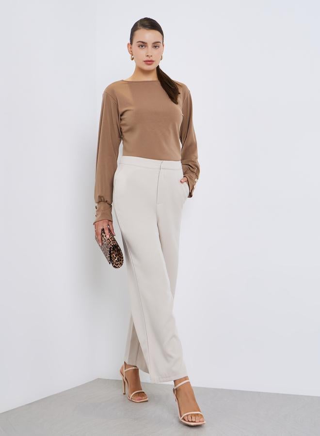 ستايلي بنطال بأرجل واسعة - Image 4